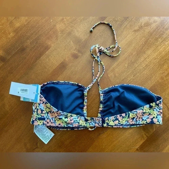 Roxy Printed Beach Classics Triangle Bikini Swim Top Women Large Colorful‎ NEW - Picture 3 of 5